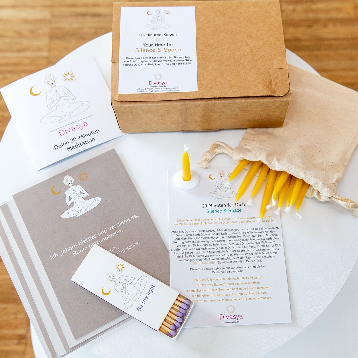 20-Minuten-Kerzen aus Bienenwachs im Restore & Recharge Set