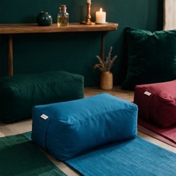 Meditationskissen SQUARE | Buchweizen-Yogakissen für aufrechten Sitz