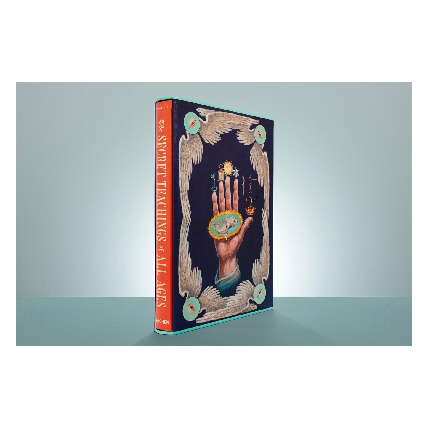 Secret Teachings of All Ages im Originalformat auf dunklem Untergrund