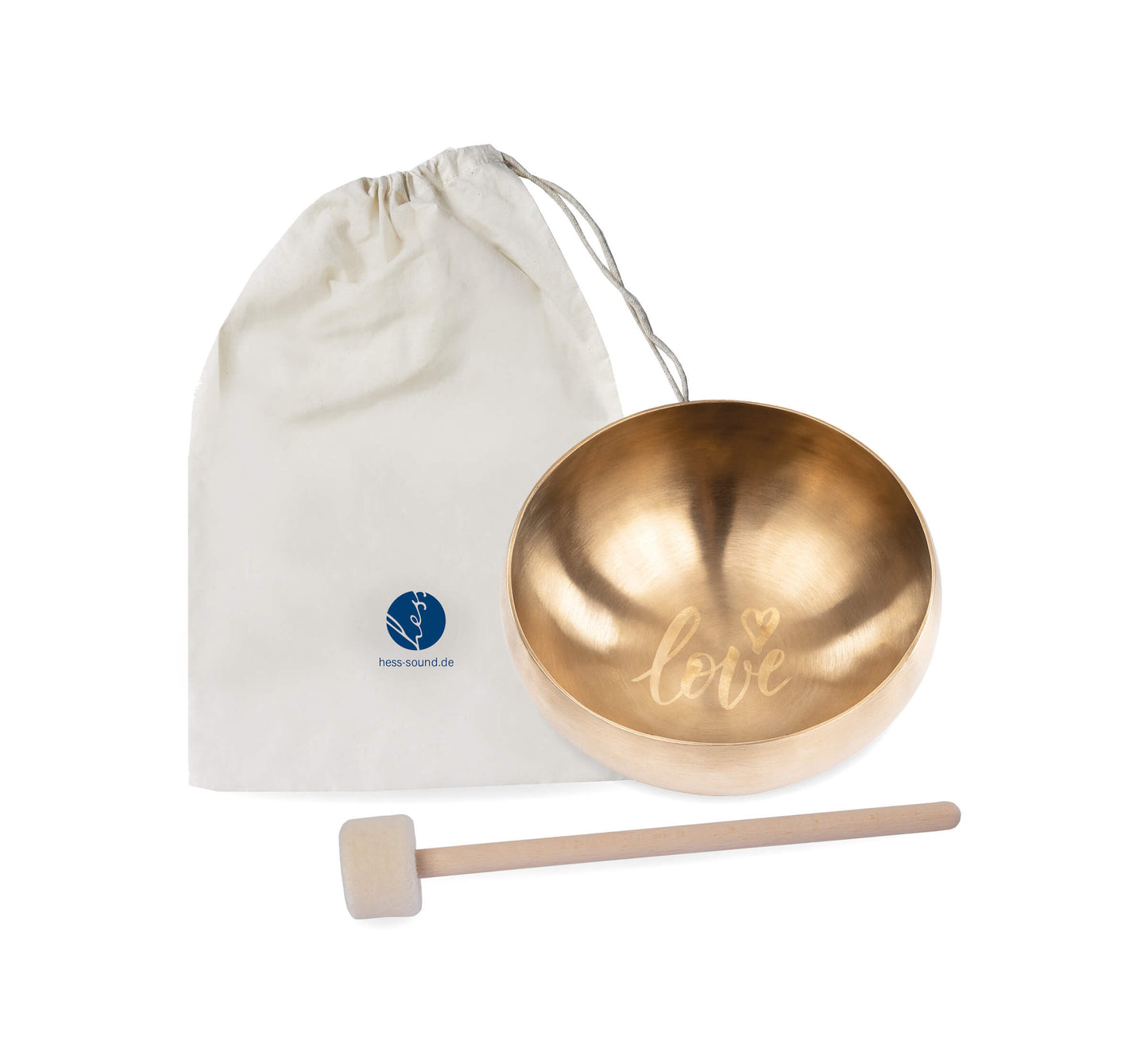 Klangschale love als Set medium mit Schlägel