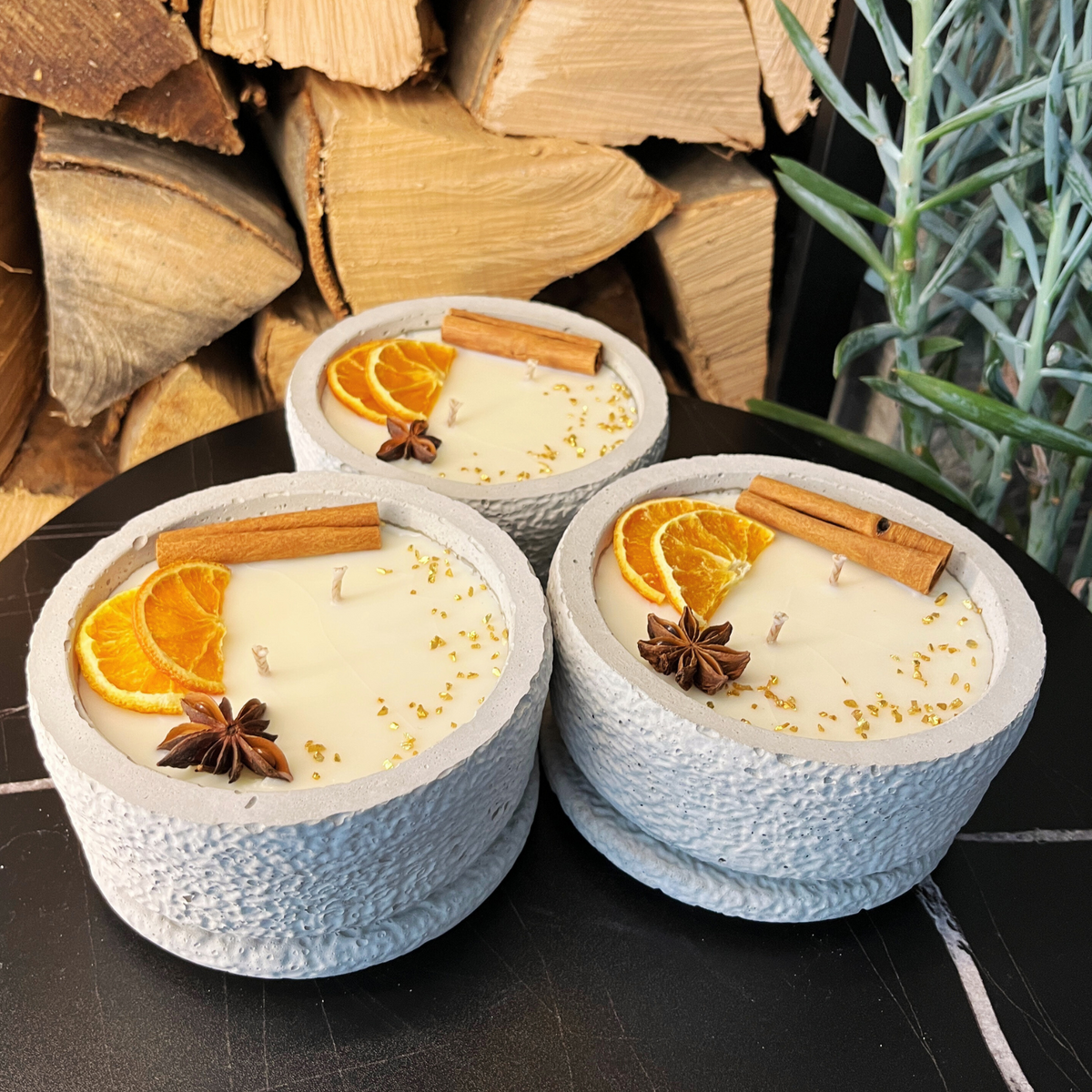 Betonkerzen-Set Vanilla Toffee, Ansicht 9