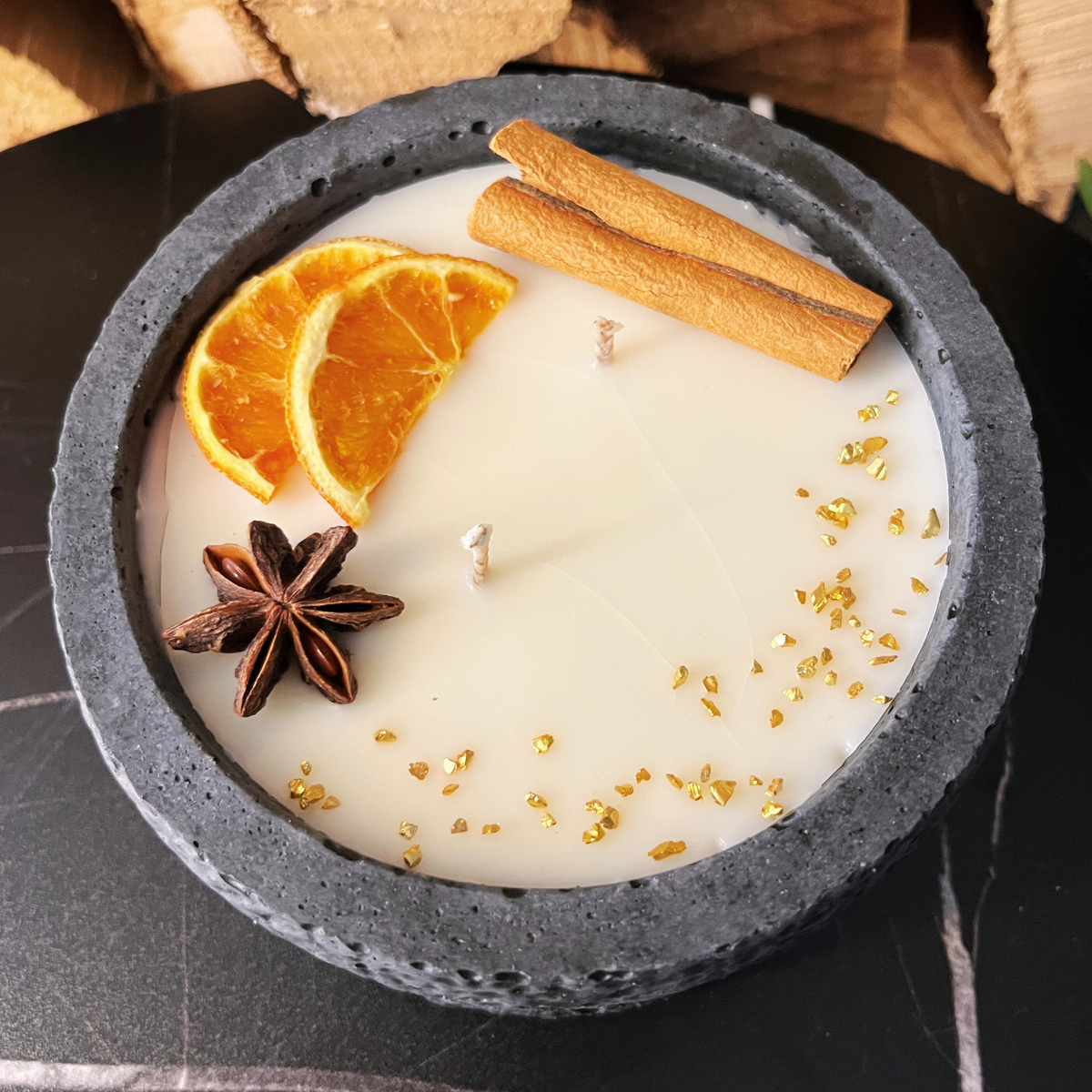 Betonkerzen-Set Vanilla Toffee, Ansicht 5