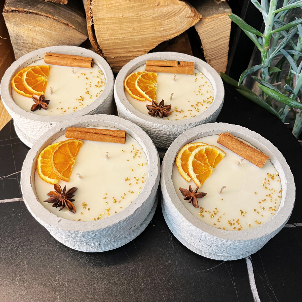 Betonkerzen-Set Vanilla Toffee, Ansicht 8