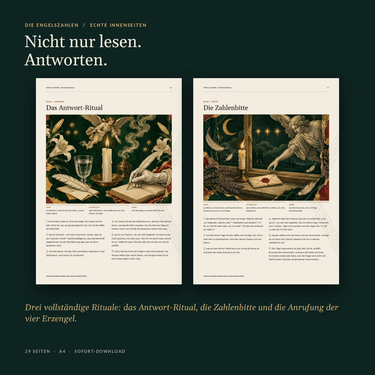 Echte Innenseiten: das Antwort-Ritual und die Zahlenbitte