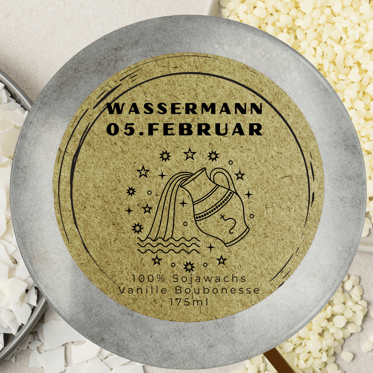 Sternzeichen-Duftkerze Wassermann, Ansicht 3