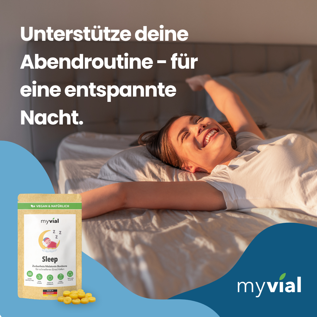 myvial Sleep Melatonin Bonbons, Infobild des Herstellers