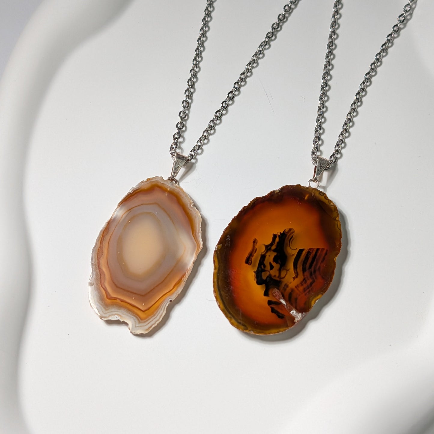 Achat Geode Kette (60cm) | Energetisch aufgeladen | Schutz & Potential