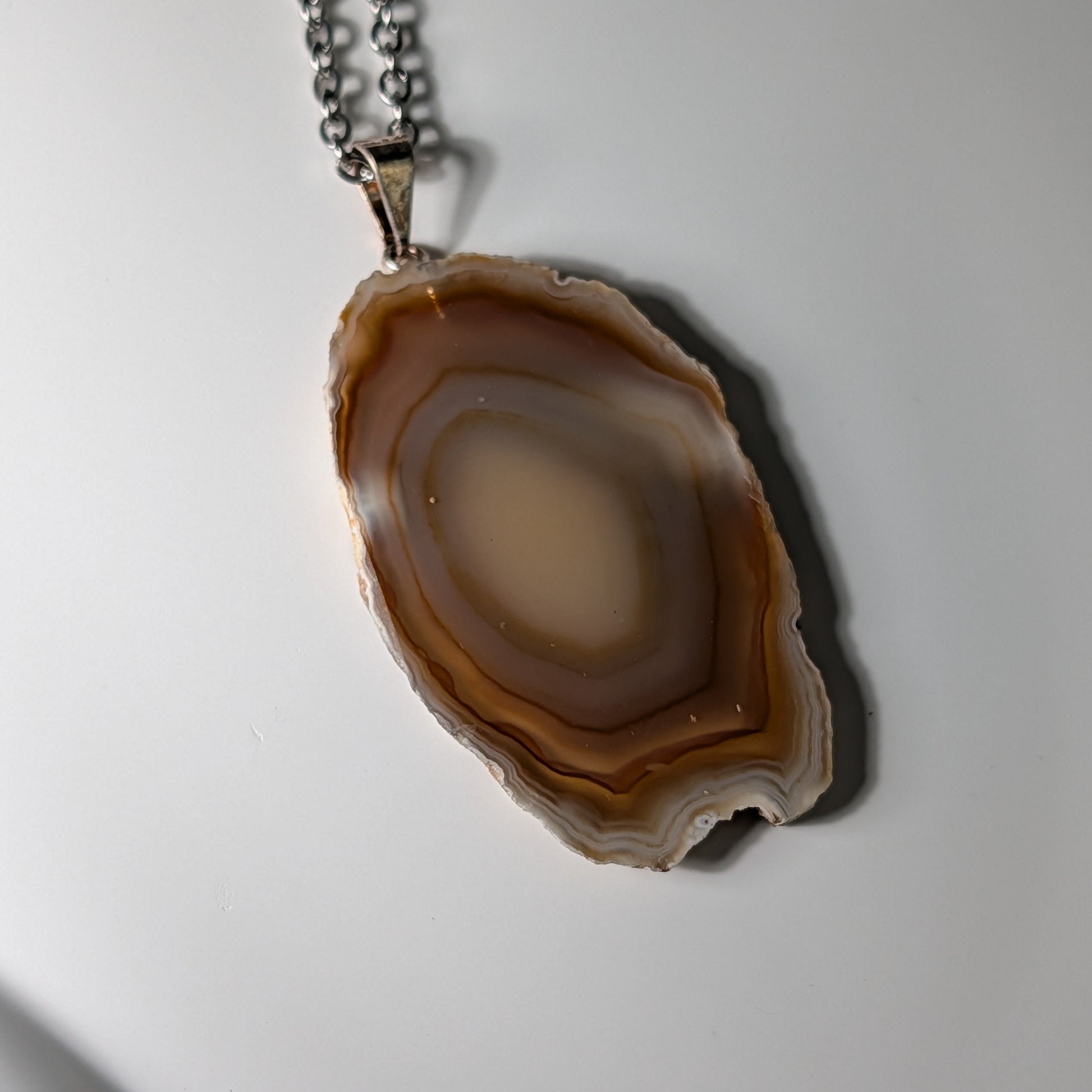 Achat Geode Kette (60cm) | Energetisch aufgeladen | Schutz & Potential