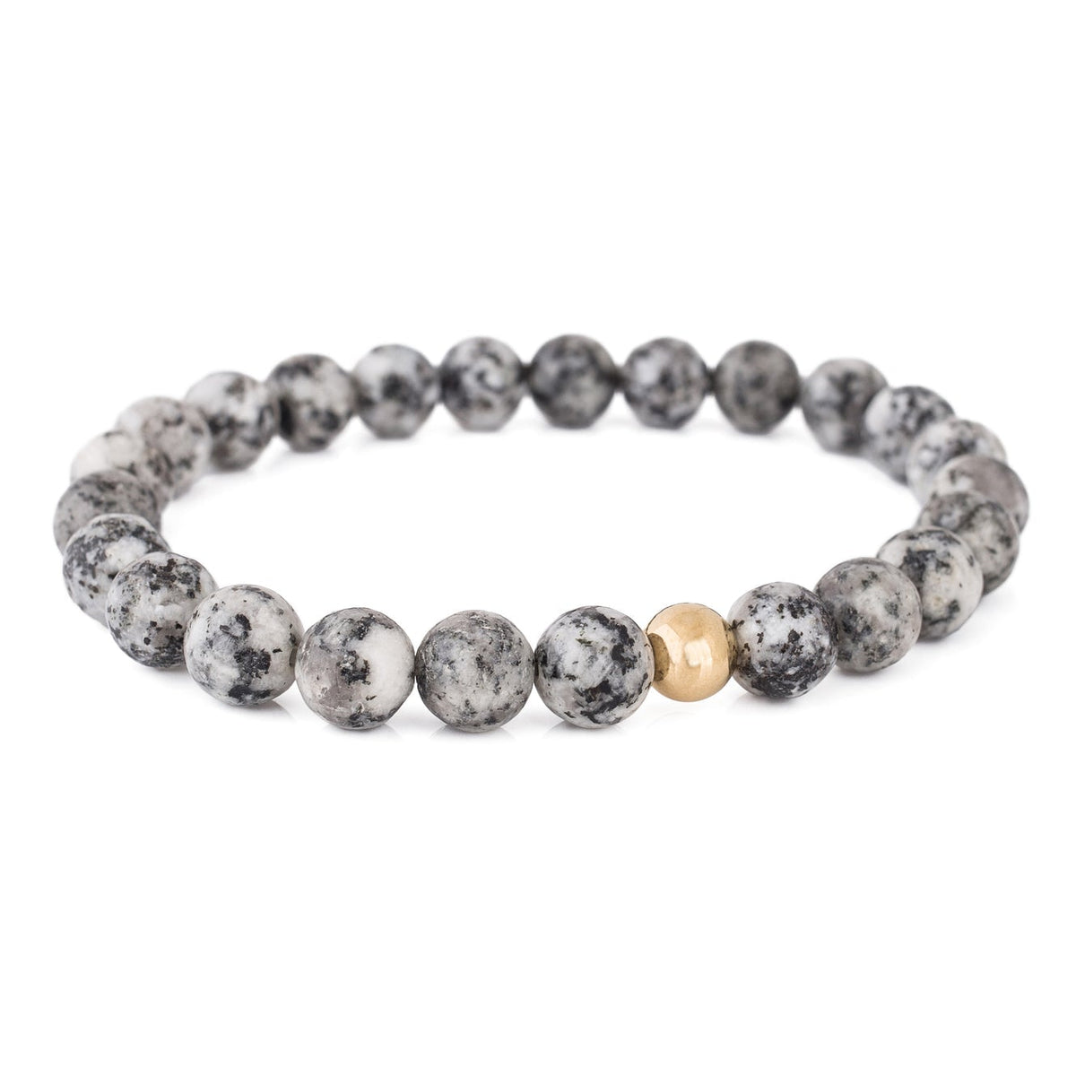 Akitsune Globae Armband Marble Grey, Nahaufnahme des Perlenmusters