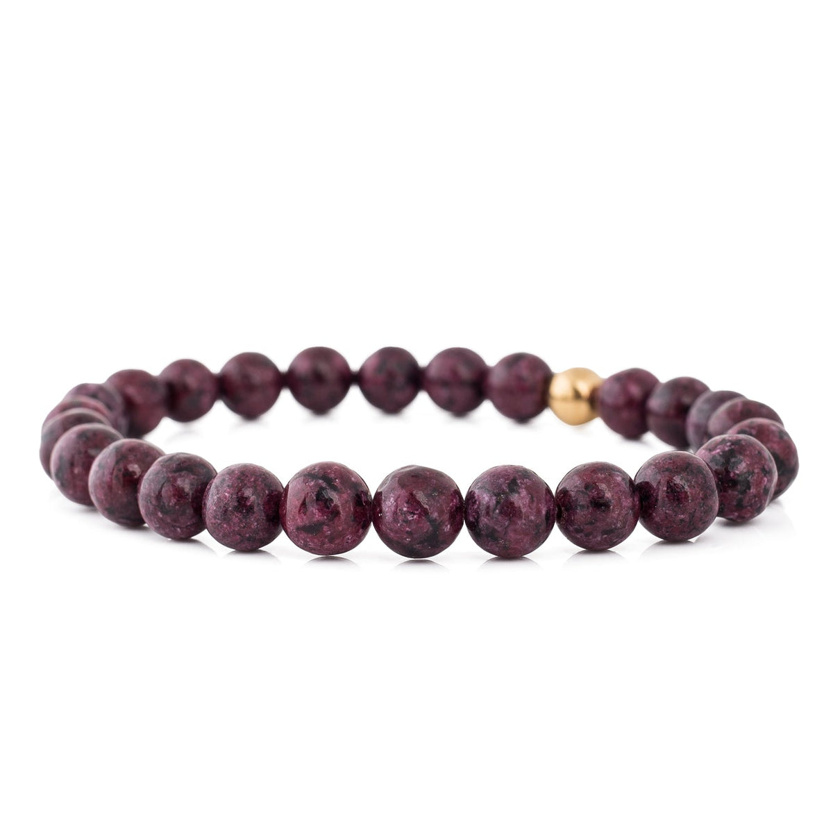 Akitsune Globae Perlenarmband Marble Red, Gesamtansicht