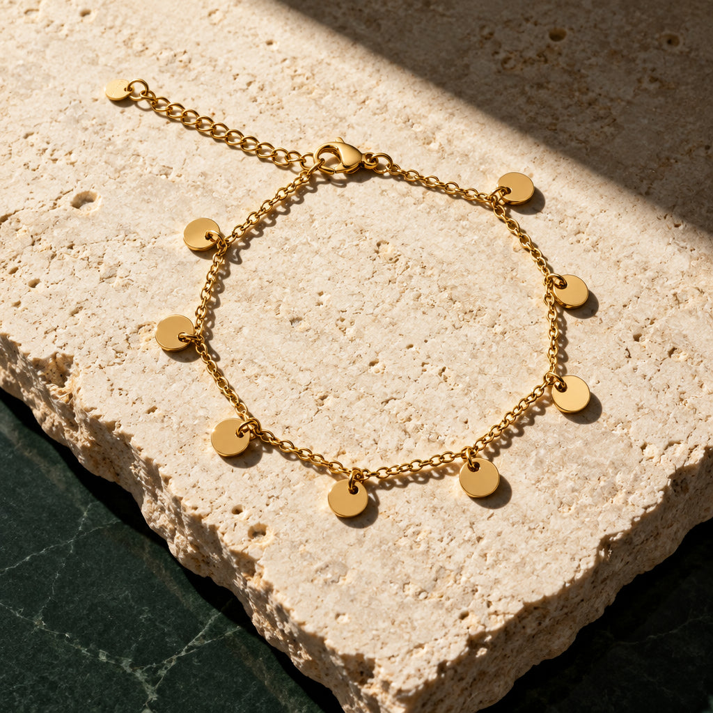 Akitsune Harmony Armband Gold aus 316L-Edelstahl, Produktansicht