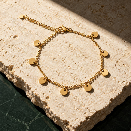 Akitsune Harmony Armband Gold aus 316L-Edelstahl, Produktansicht