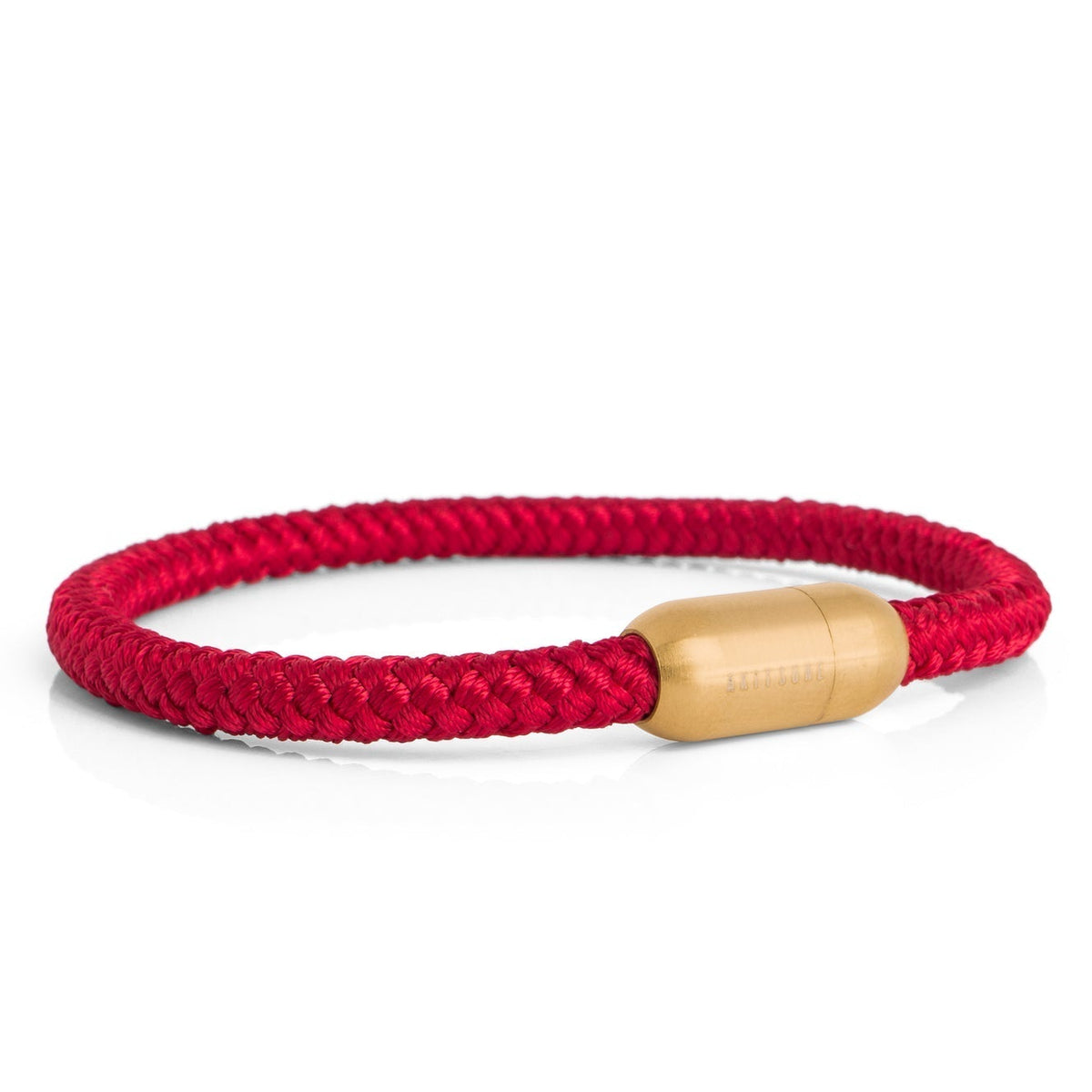 Akitsune Silvus Nylon-Armband Maroon, zweite Seitenansicht des Verschlusses