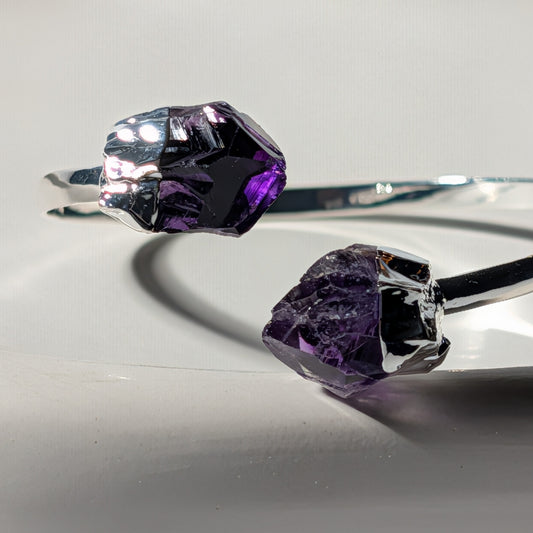 Amethyst Armreif | Silber | Ruhe & Klarheit