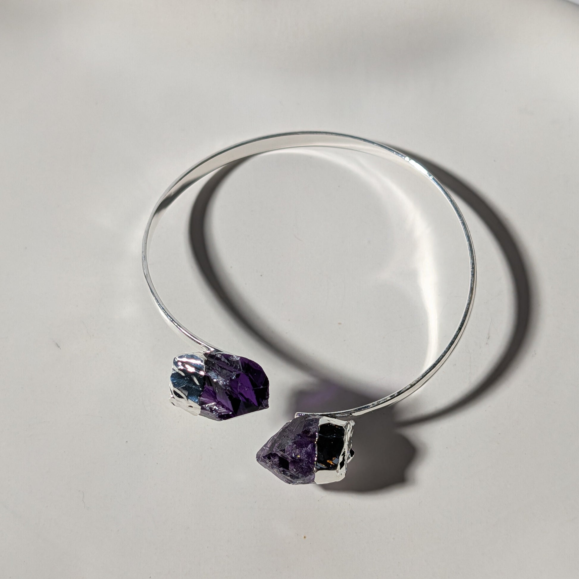 Amethyst Armreif | Silber | Ruhe & Klarheit