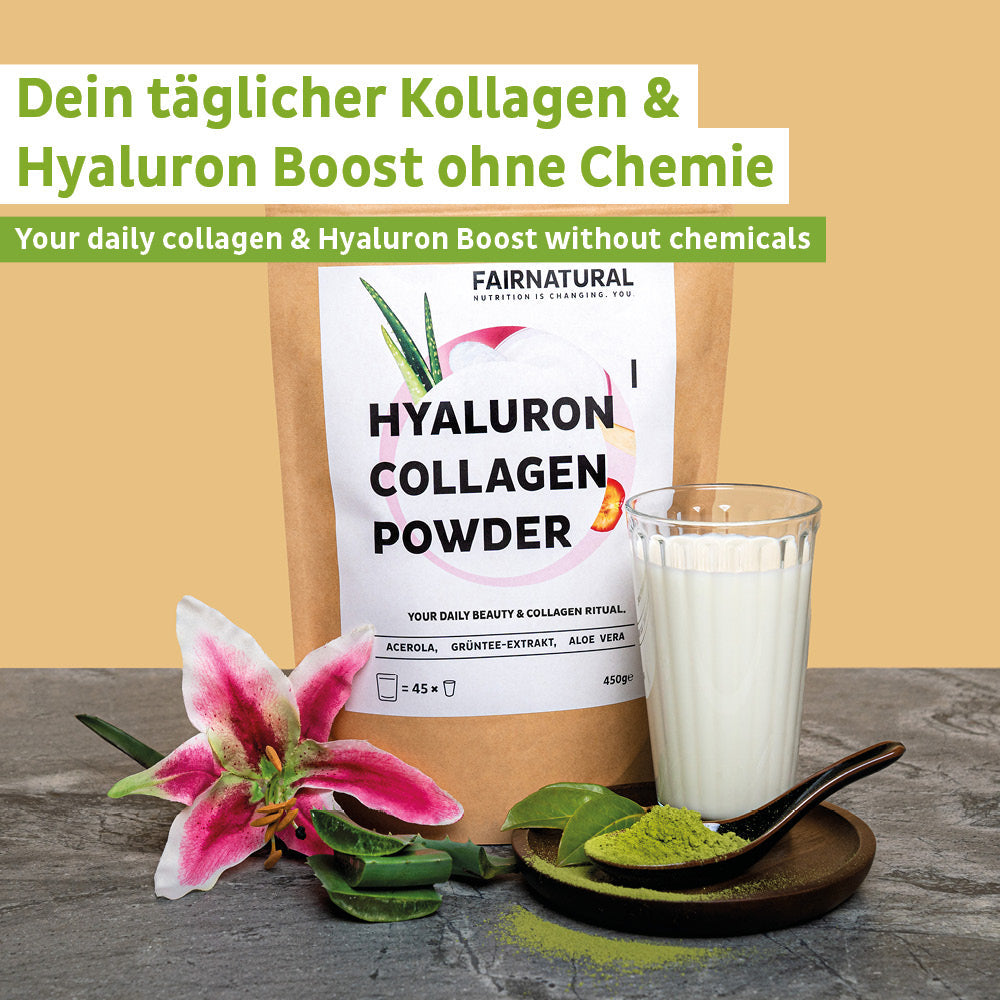 Fairnatural Kollagen Hyaluron Pulver, Ansicht zur Anwendung