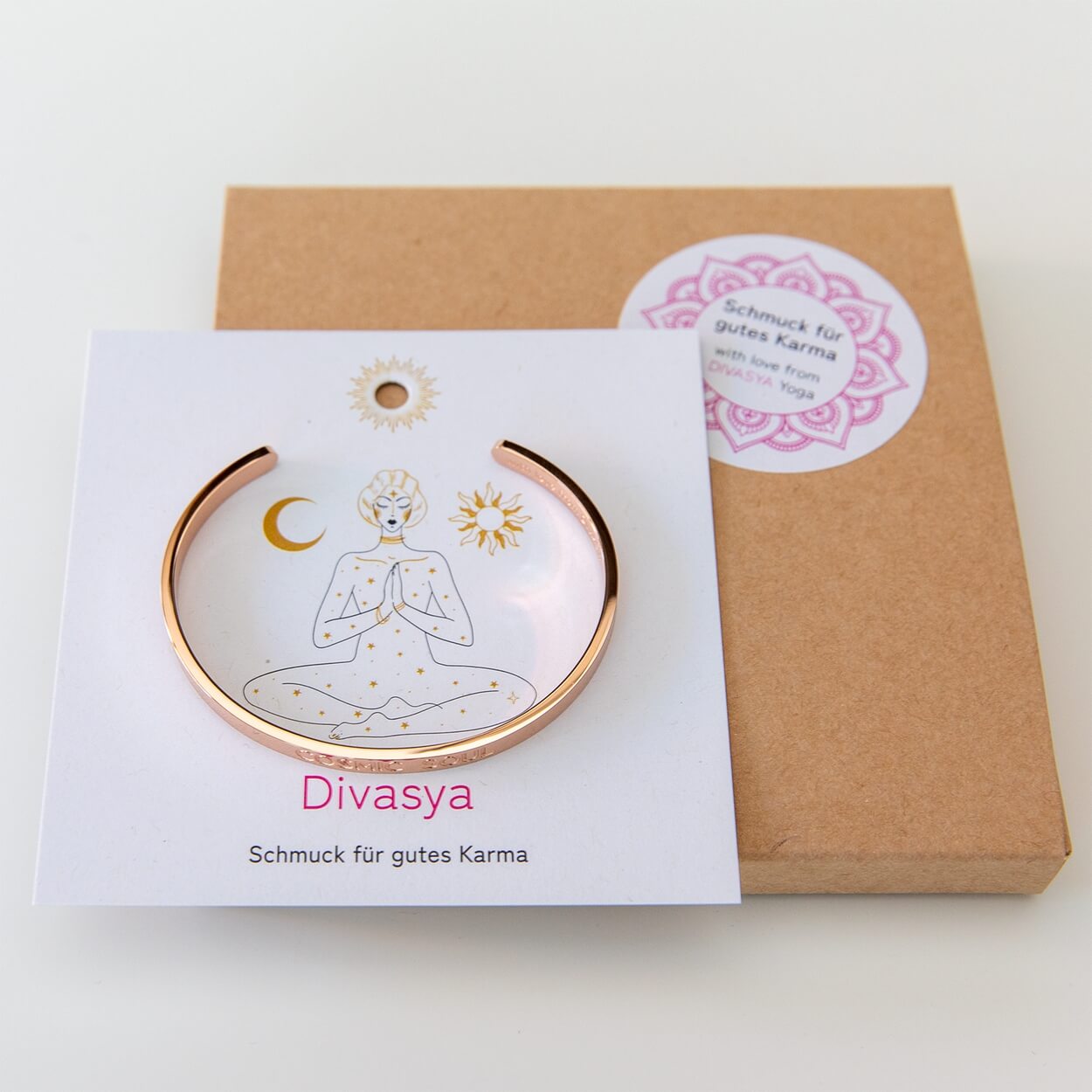 Yoga-Armreif 'Cosmic Soul' mit Affirmationskarte