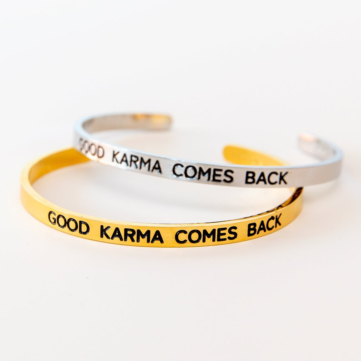 Karma-Armreif „Good Karma comes back“
