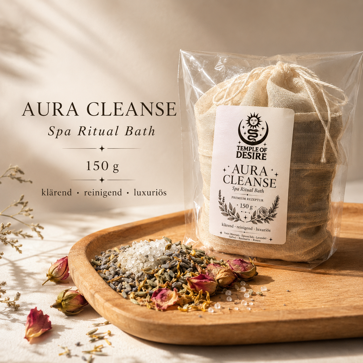 Aura Cleanse Ritualbad | Totes Meersalz & Kräuter