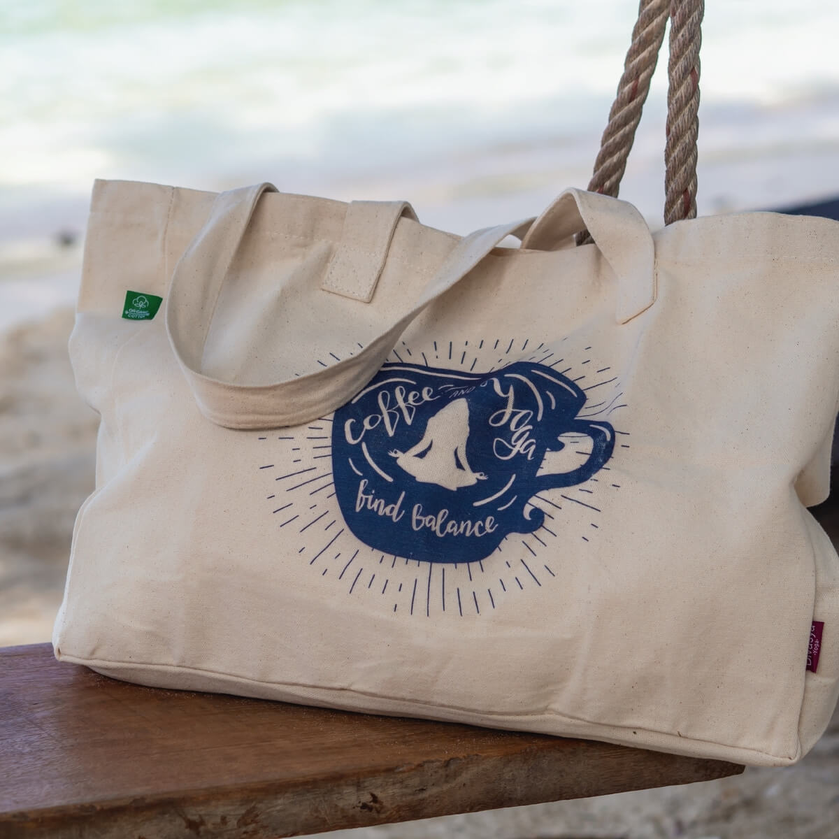Yoga-Shopper aus Bio-Baumwolle | 3 Motive, bis ca. 20 kg Traglast