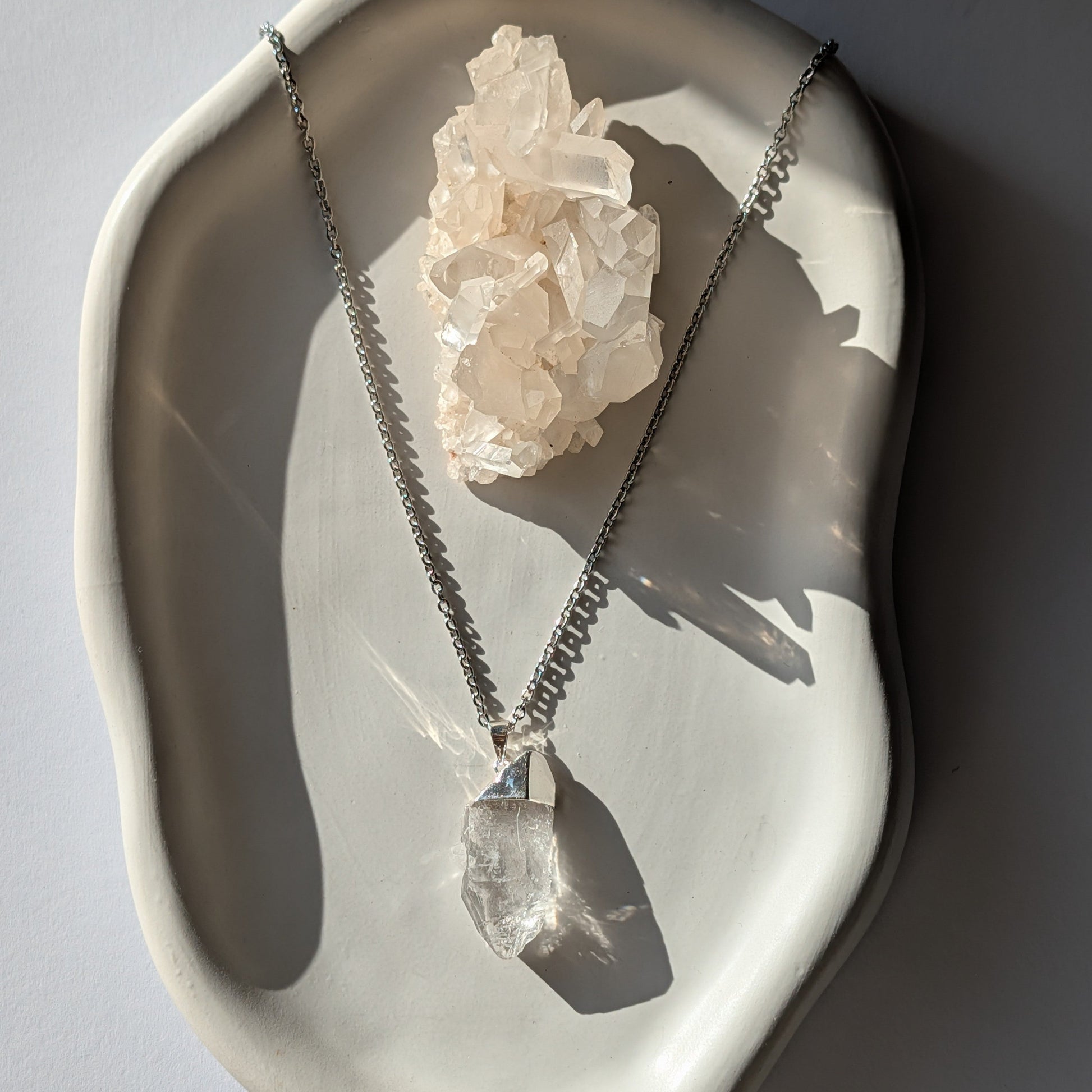 Bergkristall Kette Spitze (75cm) | Energetisch aufgeladen