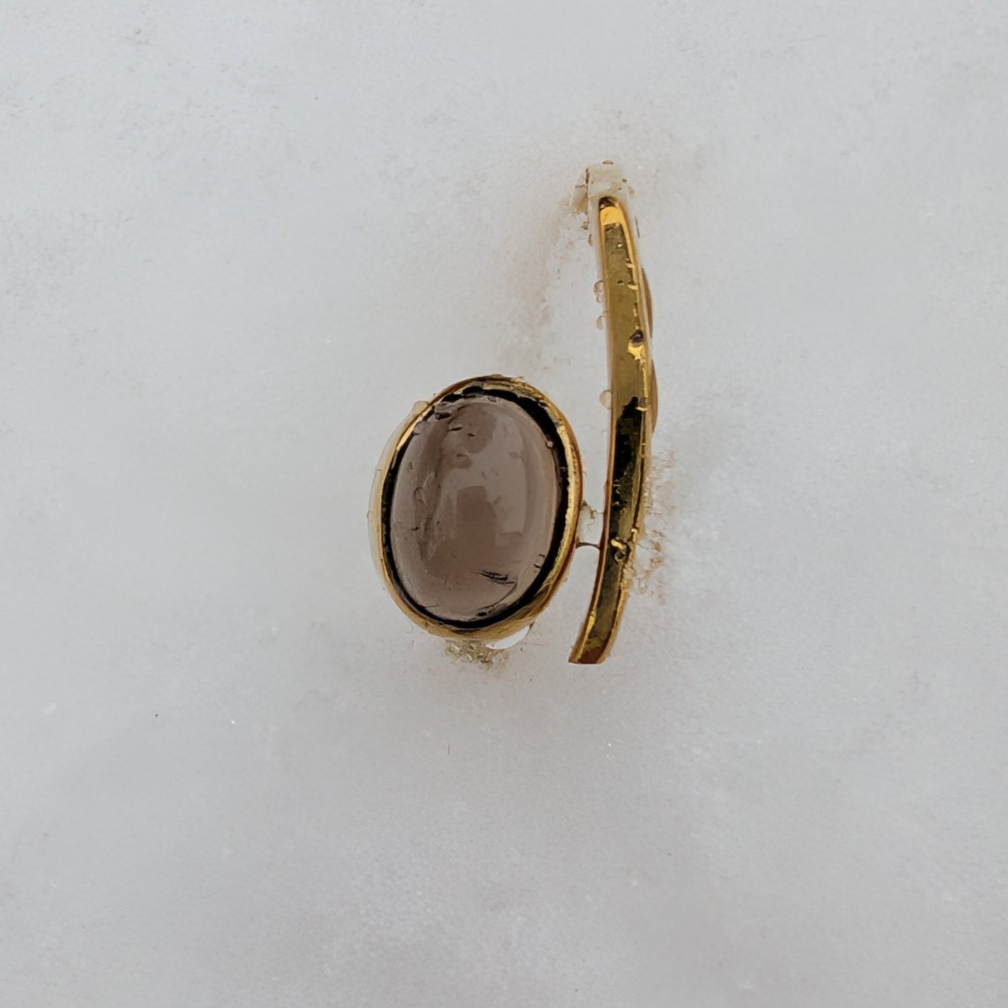 Bronze Ring verstellbar Edelstein Mineralstein Mondstein Malachit Amethyst Temple of Desire