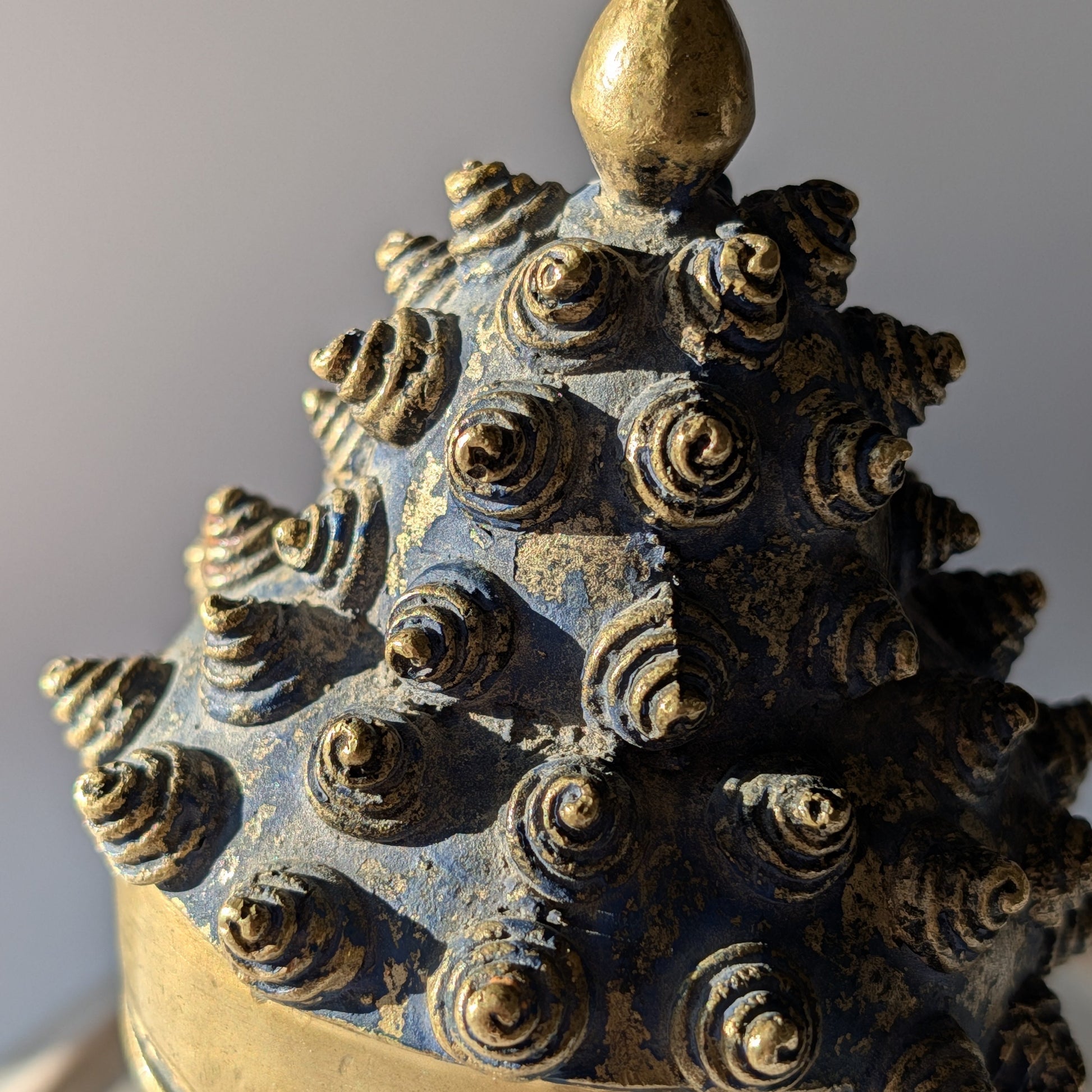 Buddha Kopf Messing Nepal Newar Kunst Ritualobjekt Altar Temple of Desire