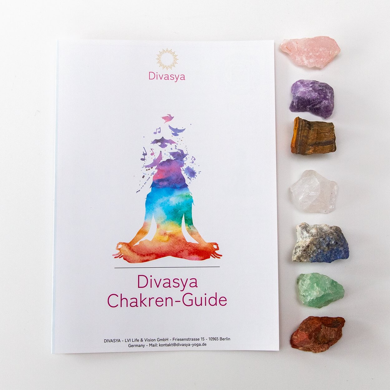 Chakra Steine Set für Meditation und Energiearbeit