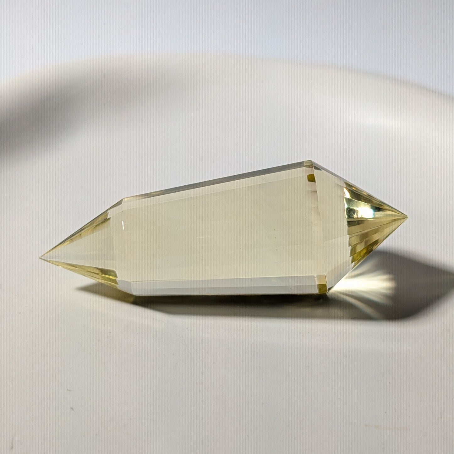 Citrin Vogel Kristall 24 Facetten gelb Manifestation