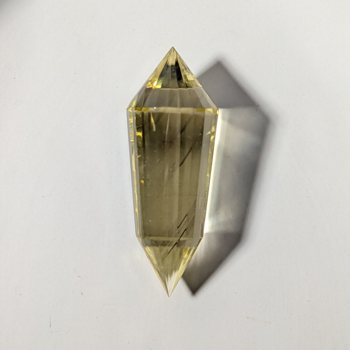 Citrin Vogel Kristall 24 Facetten gelb Manifestation