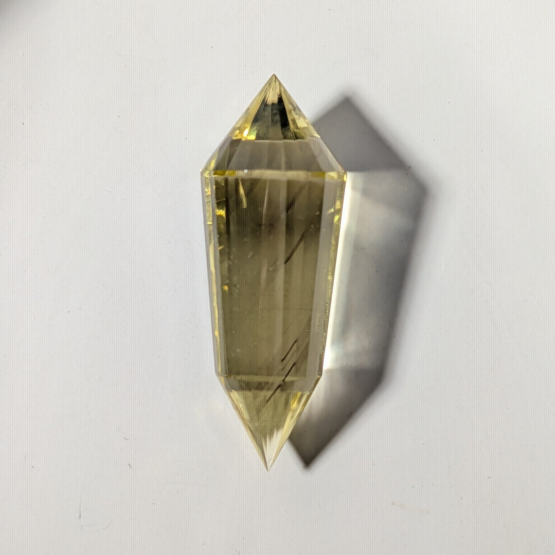 Citrin Vogel Kristall 24 Facetten gelb Manifestation