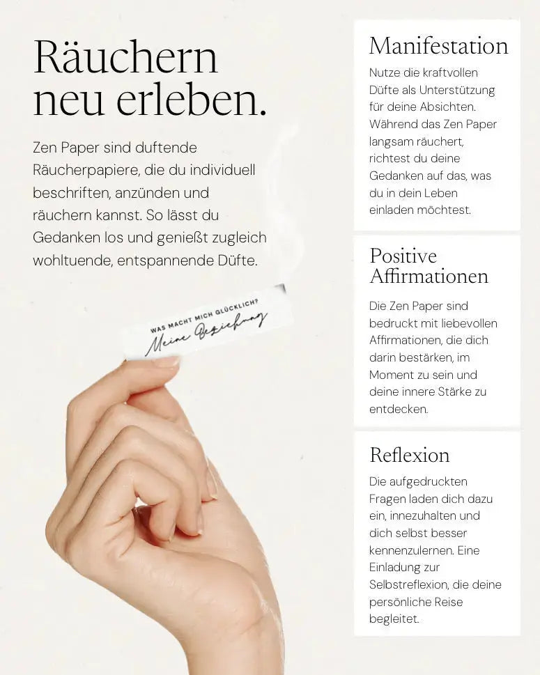 Detailansicht des Deep Talk Räucherpapiers