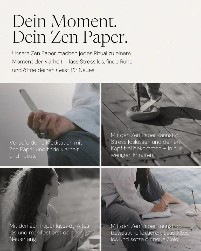 Deep Talk Zen Paper mit Zen Holder Räucherschale