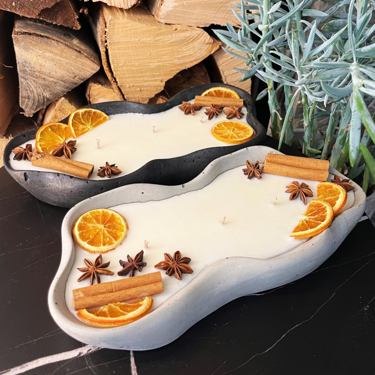 Design-Betonkerze Wave, Ansicht 3