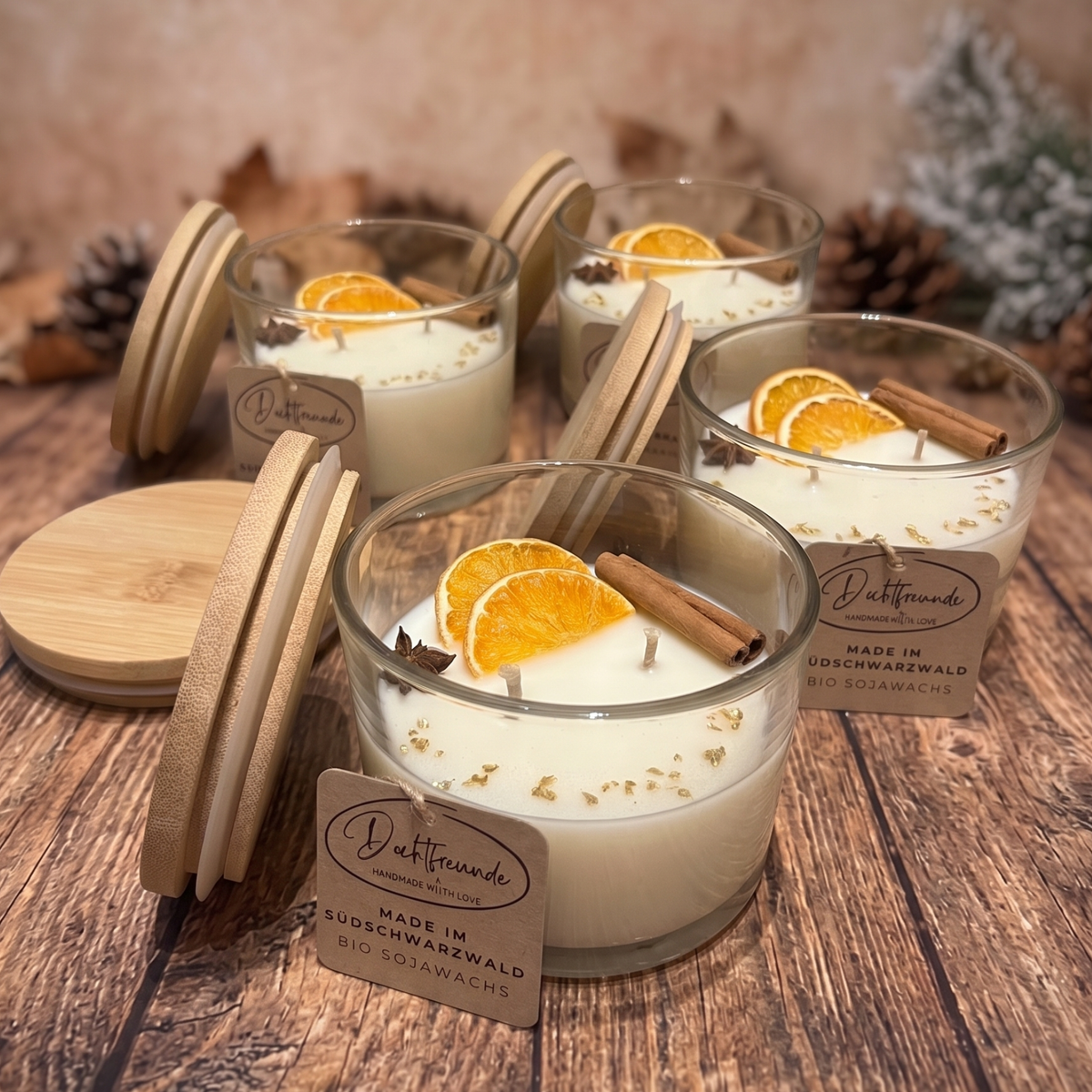 Winter-Duftkerze im Glas, Ansicht 6