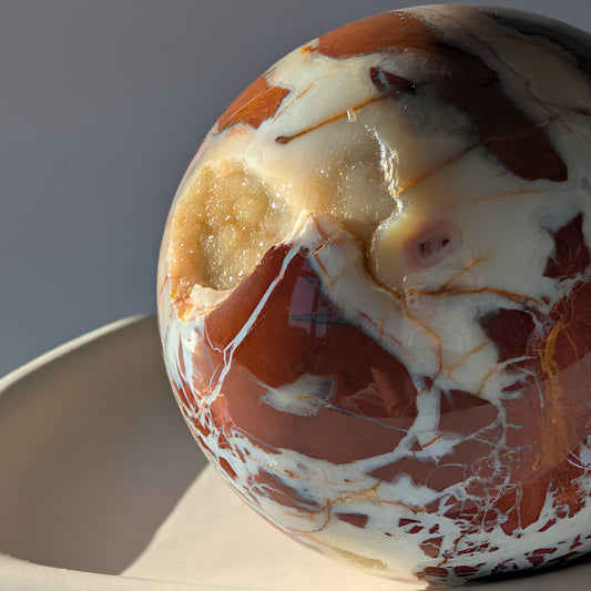 Drusenachat Kugel 500g Kristallhöhle Achat Sphäre Brasilien Temple of Desire