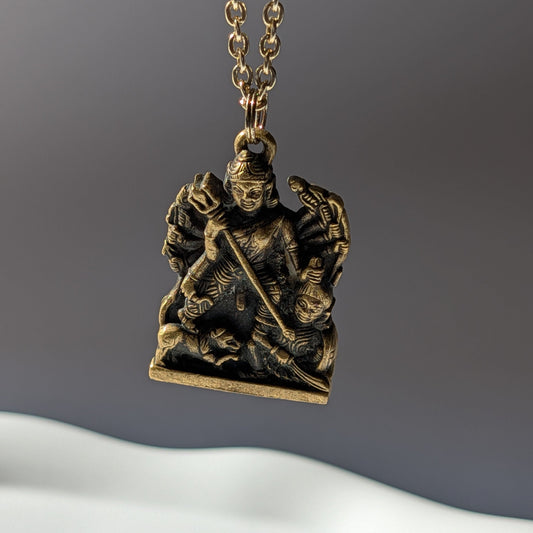 Durga Schutz Amulett Halskette | Einzelstück | Handarbeit
