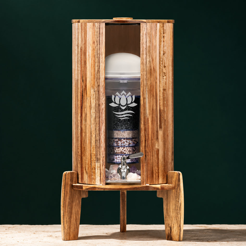 Filterstation KENDRA 9 L von Lotus Vita, Varianten Bambus und Akazie