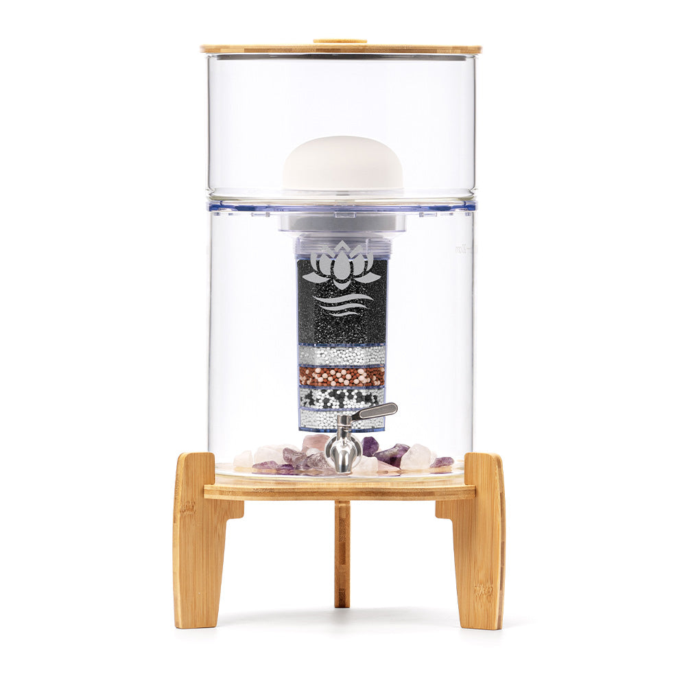 Filterstation KENDRA 9 L von Lotus Vita in Bambus ohne Lichtschutzmantel