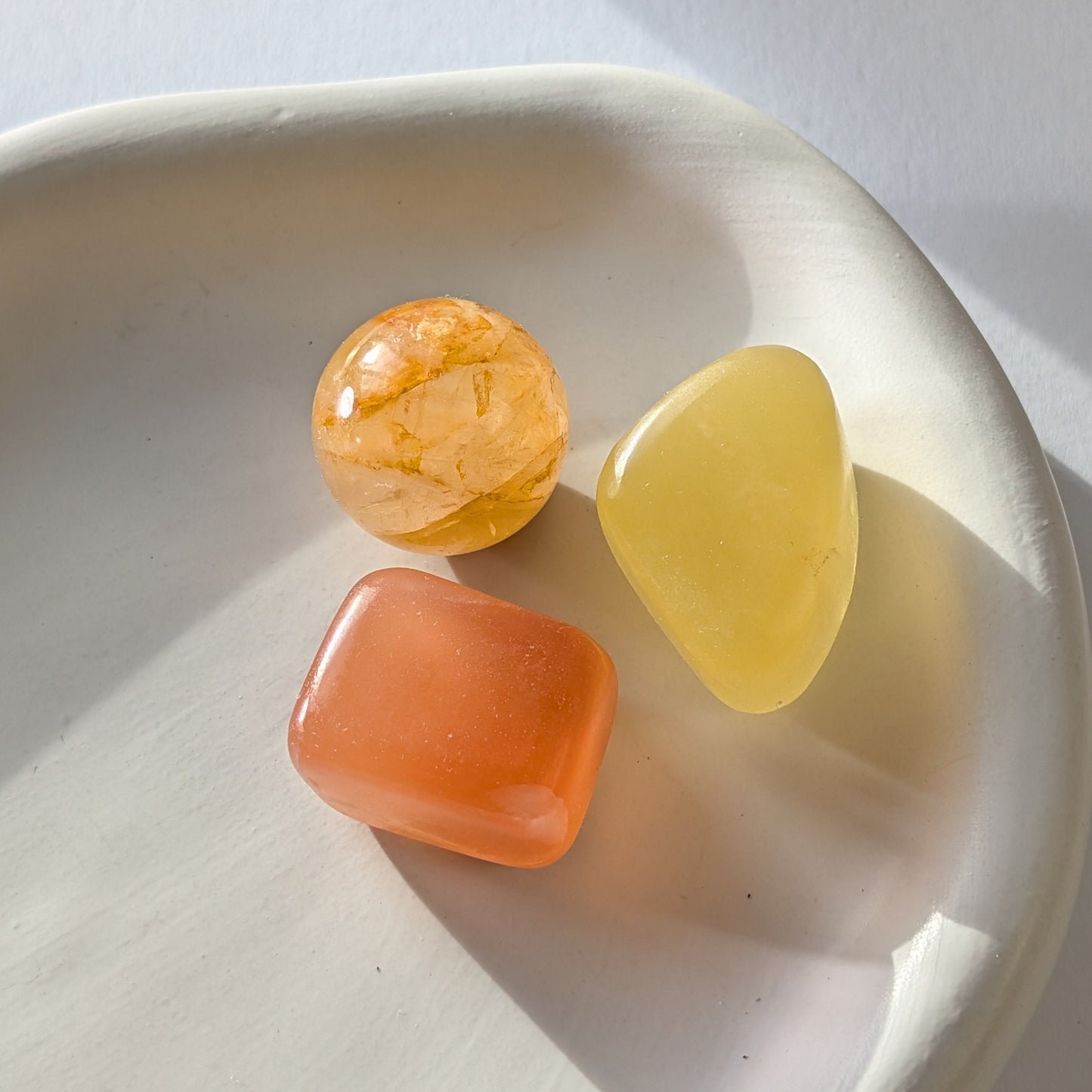 Fülle Wohlstand Kristallset Goldener Heiler Honig Calcit Gelber Calcit Temple of Desire