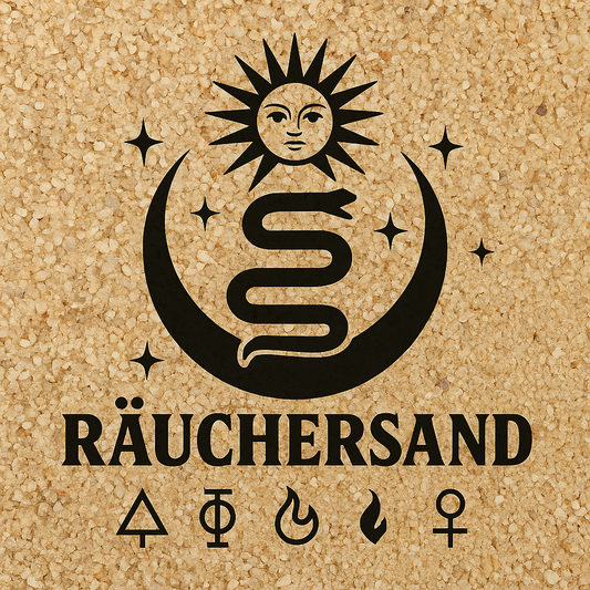 Feiner Quarzsand (200g) in einer Schale, dient als energetische Basis für Räucherrituale