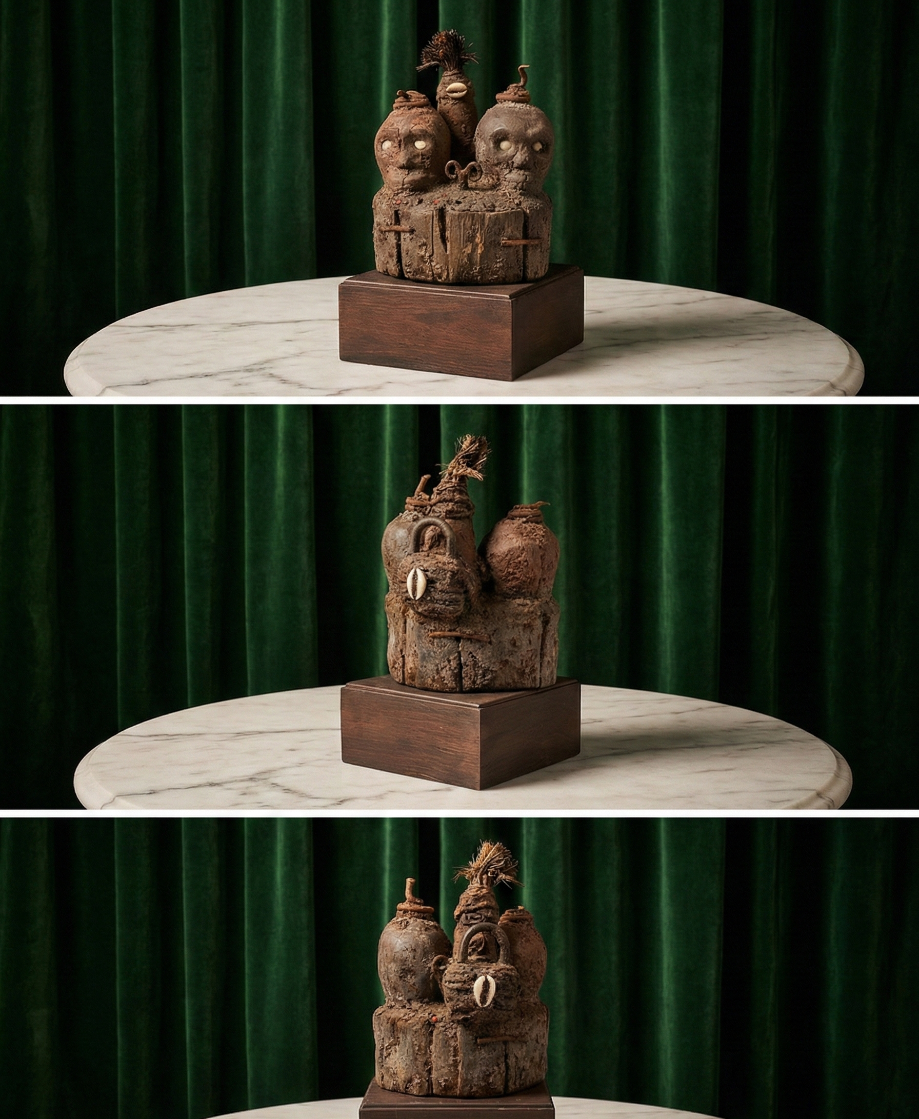 Fon Vodun Fetisch Bocio Benin Holzfigur Schloss Opferpatina Temple of Desire