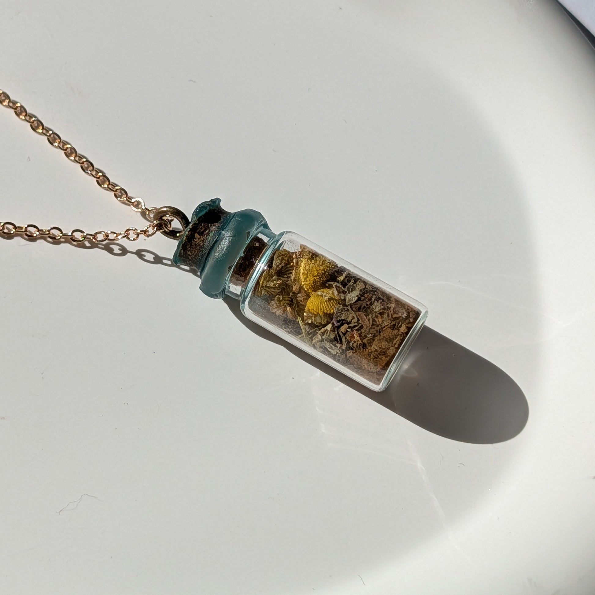 Geldmagnet Phiole Halskette | Wohlstand Talisman | Handarbeit