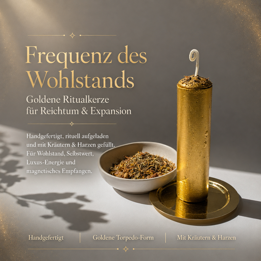 Goldene Ritualkerze 888