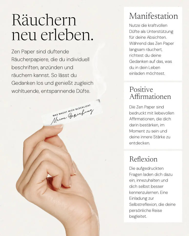 Detailansicht des floralen Hey Love Räucherpapiers