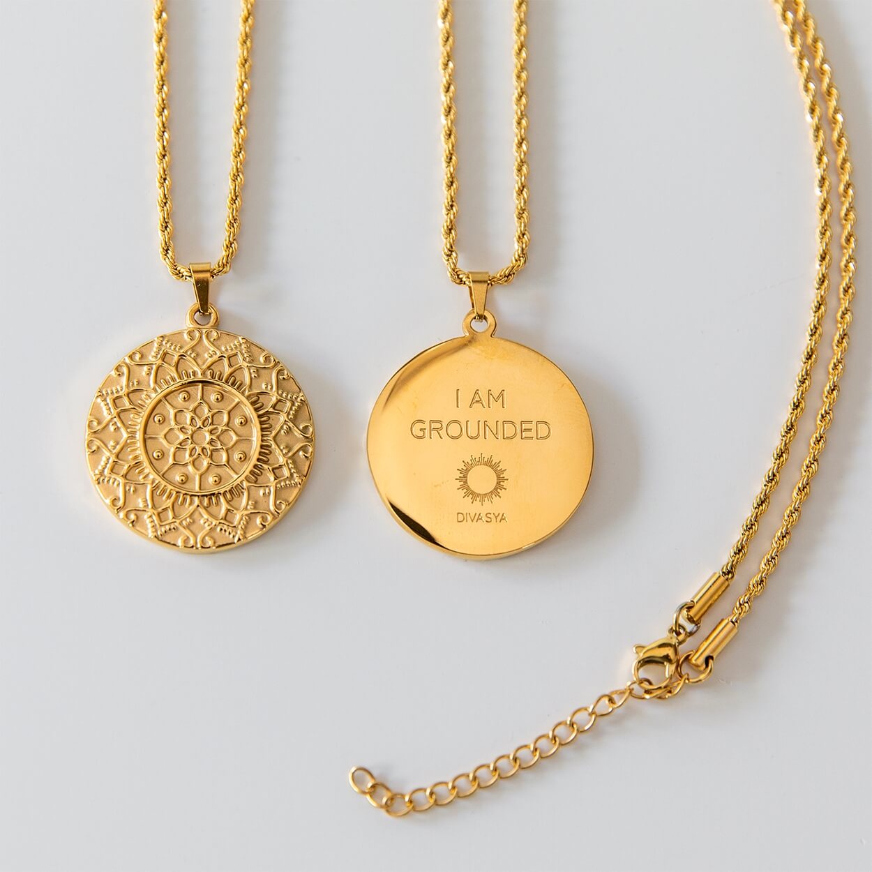 Mandala-Kette „I am grounded“ als Erdungs-Symbol und Ritualschmuck