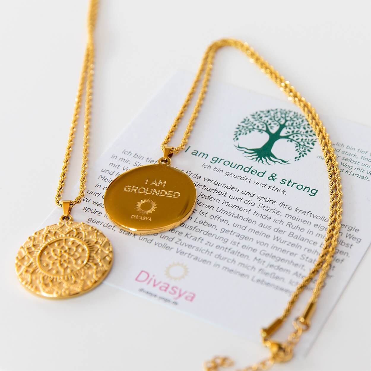 Divasya-Yoga Mandala-Kette „I am grounded“, Detailansicht