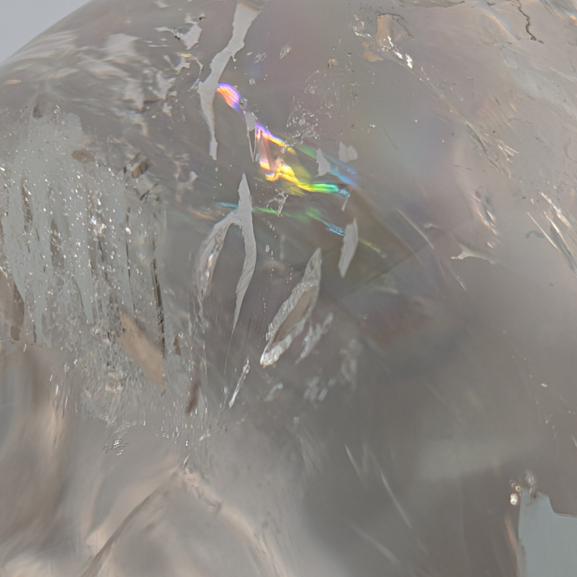 High End Bergkristall Schädel 1448g Regenbogen Handarbeit Meisterstück Sammler Temple of Desire