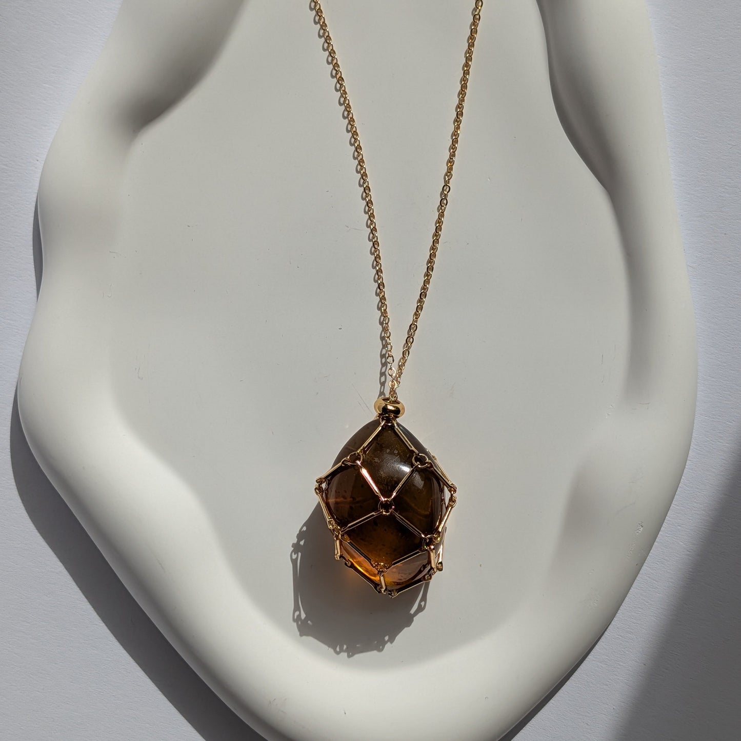 Karibischer Bernstein Talisman | 17g Einzelstück | Handarbeit