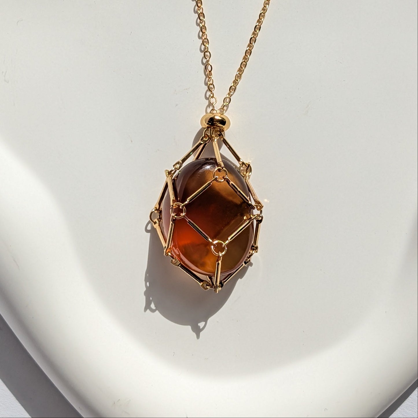 Karibischer Bernstein Talisman | 8,3g Einzelstück | Handarbeit